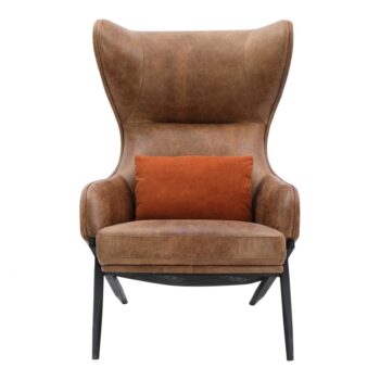 Amos Leather Chair, Brown | Chairs for Sale | Interior Essentials | Product Featured Image