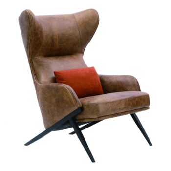 Amos Leather Chair, Brown | Chairs for Sale | Interior Essentials